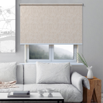 Рулонная штора «Toledo» ø28 фурнитура Хром. Ткань коллекции «Шелк» Жемчуг