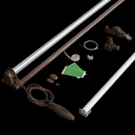 Механизм для рулонной шторы «Мини День-Ночь» коричневый (компл. Besta)