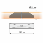 Соединитель для круглых карнизов (35)