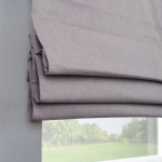 Римская штора белый подъем. мех. инд. размер «Lino» Серый (Рим стандарт)