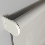 Рулонная штора «Moncada» ø38 фурнитура Белая. Ткань коллекции «Лен» Бежевый