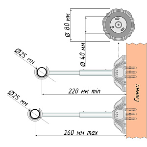 изображение кронштейн «скипетр i 25» на olexdeco.ru