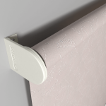 Рулонная штора «Moncada» ø38 фурнитура Белая. Ткань коллекции «Родонит» Муссон