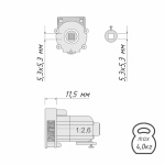 Привод вращения «Мадрид» 1:2,6 со стопорным кольцом 5х5 мм Белый (OLEXDECO)