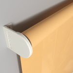 Рулонная штора «Moncada» ø38 фурнитура Белая. Ткань коллекции «Пастель» Песок