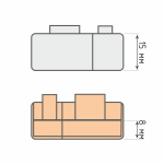 Заглушка нижняя для плоской направляющей UNI Besta Коричневая