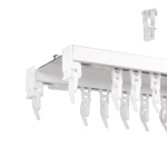 Двухрядный потолочный алюминиевый карниз «Прага» Белый (210-2 ролик)