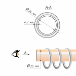 Кольцо 25 круглое с пластиком упак. 10 шт (БЗА)