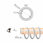 Кольцо 16 круглое с пластиком упак. 10 шт (М)