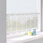 Ткань для штор-кафе коллекция «Flowers» беж (На отрез высота 30см)