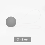 Клипса магнитная Ø4,5 см «Soft touch» с леской 30 см (Серый мат.)
