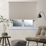 Рулонная штора «Toledo» ø28 фурнитура Белая. Ткань коллекции «Родонит» Муссон