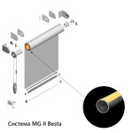 Труба ø25 мм алюминиевая с клейкой лентой L=4 м для рулонной шторы