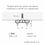Карниз 2+1 двухрядный без клипсы Белый (L=310 см Рондо Ø11мм)