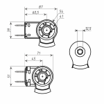 Подъемный мех. «Rutroller» с заглушкой ø44 мм для рул. шторы (Белый)