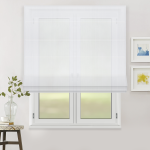 Римская штора тюль «Шелк» Жемчужный