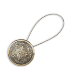 Клипса магнитная «Флора» ø7 см для тяжелого веса штор с тросом 30 см (А)