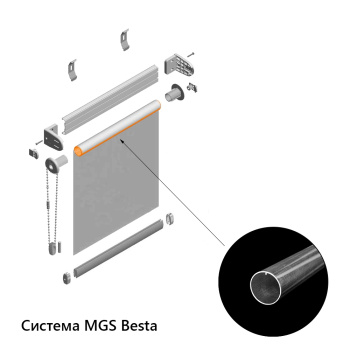 Труба ø25 мм алюминиевая L=6 м для рулонной шторы