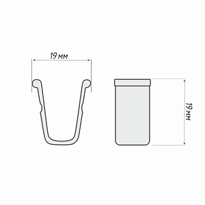 изображение блокада для шины потолочной упак. 100 шт на olexdeco.ru