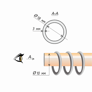 изображение кольцо к карнизам «мини» упак. 10 шт на olexdeco.ru