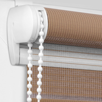 Рулонная штора «Мини День-ночь» Соло/Капучино 