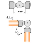 Эркерный соединитель для круглых карнизов (19 БЗ)