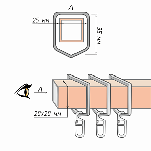 изображение кольцо «квадро» с крючком упак. 10 шт на olexdeco.ru