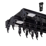 Алюминиевый потолочный карниз «Верона» трехрядный Черный (570-3 ролик)