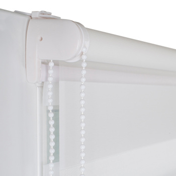 Рулонная штора «Мини День-ночь» Саванна/Белый 