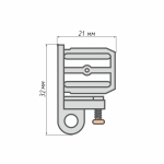 Заглушка торцевая для профиля «Универсал» c ушком и саморезом упак. 100 шт (Белый)