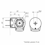 Подъемный мех. «Oldem» ø45 мм 1:2,5 с кр-нами для рул. шторы (Черный)