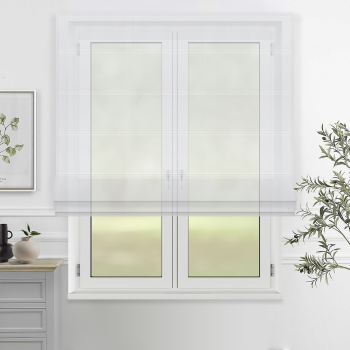 Римская штора тюль «Родос» Молочный («Вена» L=100 см H=170 см)