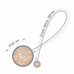 Клипса магнитная «Ривьера» ø6 см для легкого и среднего веса штор с тросом 38 см (БГ)