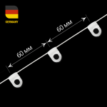 Бегунок на шнуре поворотный LD2 «Волна» шаг 60 мм широкий паз