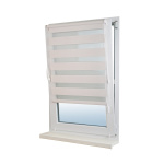 Рулонная штора «Мини День-ночь» Саванна/Жемчуг