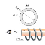 Кольцо 25 круглое упак. 10 шт (ХМ)