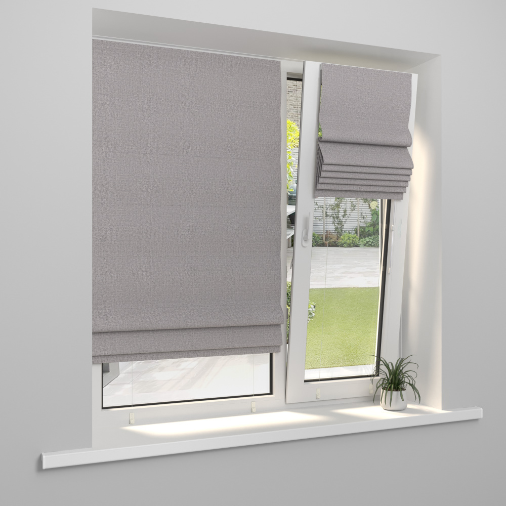 Римская штора «Тулон» индивидуальный размер «Валенсия» Blackout Серый