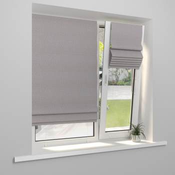 Римская штора «Тулон» инд.размер «Валенсия» Blackout Серый (Мех. Белый)