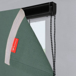 Римская штора черный подъемный механизм индивидуальный размер «Лен» Оливковый