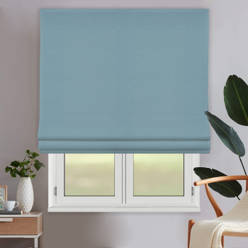 Римская штора белый подъем. мех. инд. размер «Монро» Dim-out Океан (Вена)