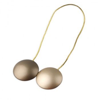 изображение магнит круглый двусторонний ø3,5 см для легкого веса штор со шнуром 29 см на olexdeco.ru