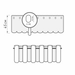 Ткань для штор-кафе коллекция «Romantik» бежево-желтый (На отрез высота 45см)