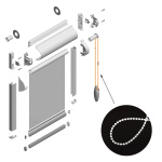 Цепь управления пластиковая 3,2х4,2 мм Besta Белая