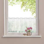 Штора-кафе «Flowers» беж высота 30см (Ширина 109см)