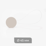 Клипса магнитная Ø4,5 см «Soft touch» с леской 30 см (Кофе с молоком)