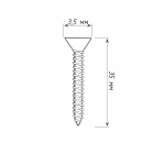 Саморез 3,5х35 мм с потайной головкой (Цинк)