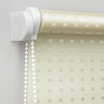 Рулонная штора «Стандарт» Квадро/Шампань 
