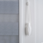 Рулонная штора «UNI 1 День-Ночь» фурнитура Белая. Ткань коллекции «Саванна» Муссон