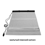 Римская штора черный подъем. мех. инд. размер «Лен» Мятный («Мадрид»)