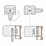 Суппорт поворотный универсальный Белый